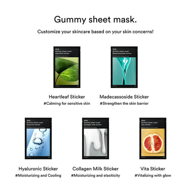 Gummy Sheet Mask Collagen Milk Sticker Pack 10p