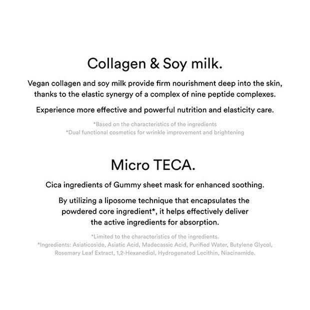 Gummy Sheet Mask Collagen Milk Sticker Pack 10p