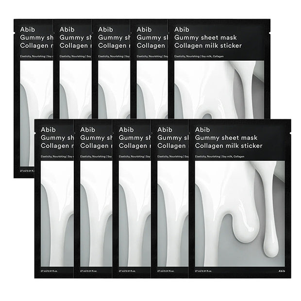 Gummy Sheet Mask Collagen Milk Sticker Pack 10p