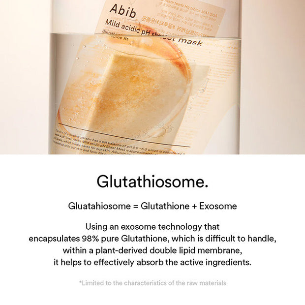 Mild Acidic pH Sheet Mask Glutathiosome Fit