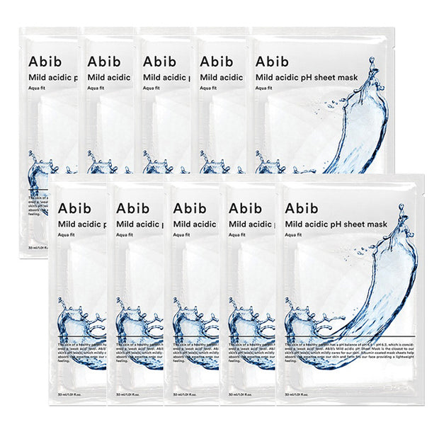 Mild Acidic pH Sheet Mask Pack Aqua Fit 10p