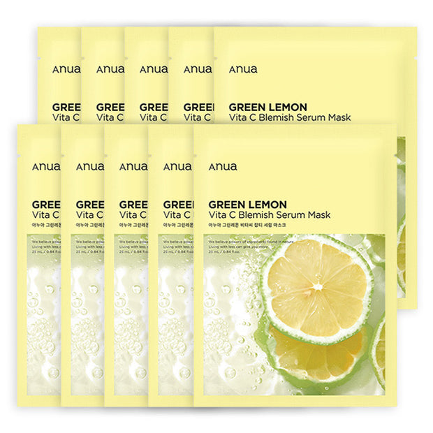 Green Lemon Vita C Blemish Serum Mask Pack 10p