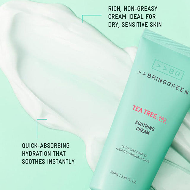Bring Green | Tea Tree Cica Soothing Cream | Skincare – Moona Store