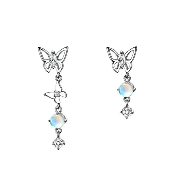 Dangling Butterfly Earring with Stone