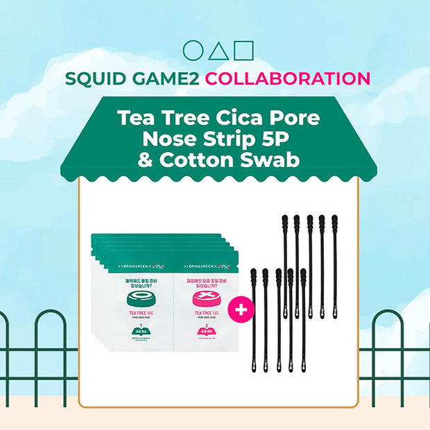 Netflix Squid Game 2 x Bring Green Tea Tree Cica Pore Nose Strip