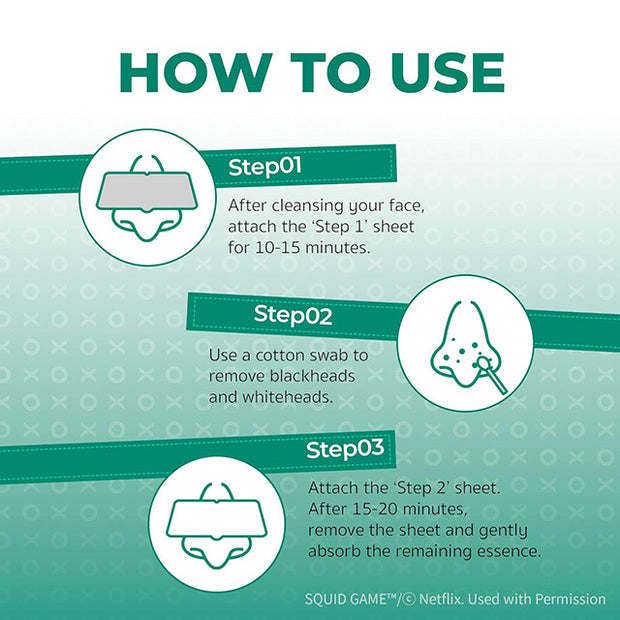 Netflix Squid Game 2 x Bring Green Tea Tree Cica Pore Nose Strip