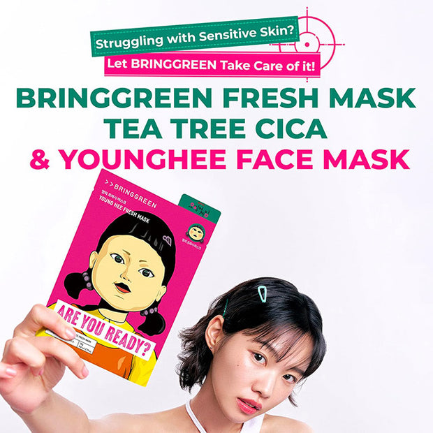 Netflix Squid Game 2 x Bring Green Tea Tree Cica & Young Hee Fresh Mask