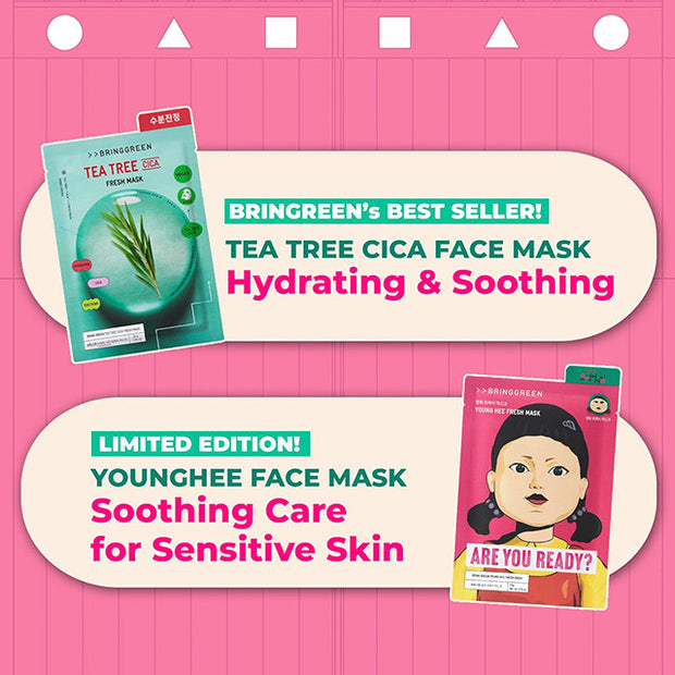 Netflix Squid Game 2 x Bring Green Tea Tree Cica & Young Hee Fresh Mask