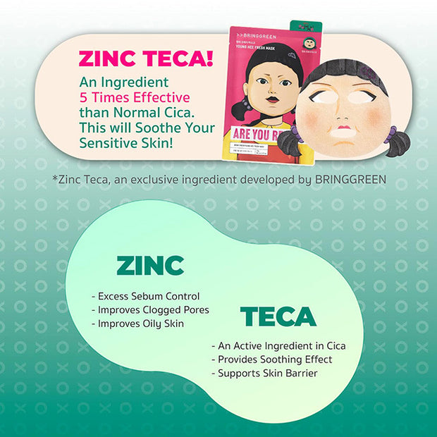 Netflix Squid Game 2 x Bring Green Tea Tree Cica & Young Hee Fresh Mask