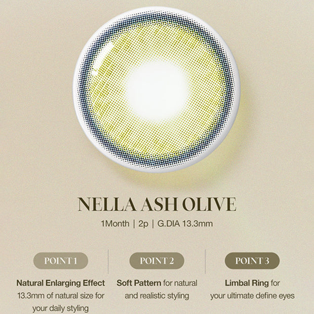 Nella Ash Olive (1month/Box Lens)