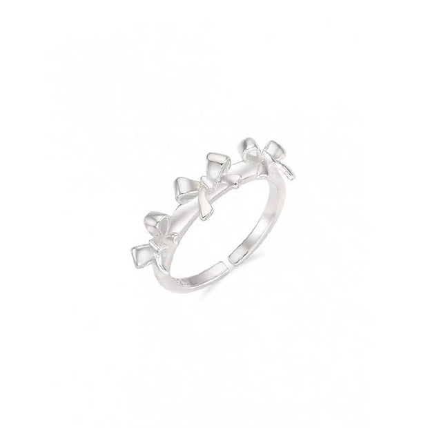 Sterling Silver Bow Band Ring