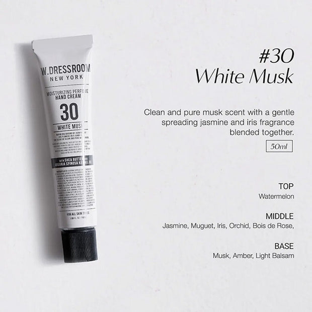 W.dressroom x Bonobono Perfume Hand Cream No. 30 White Musk 50ml*2ea Set + FREE Keyring