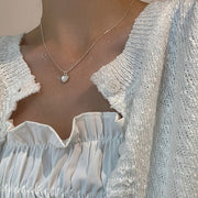 Chain Necklace with Nacre Heart