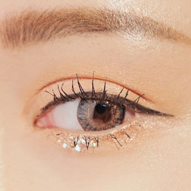 model's eye makeup close-up