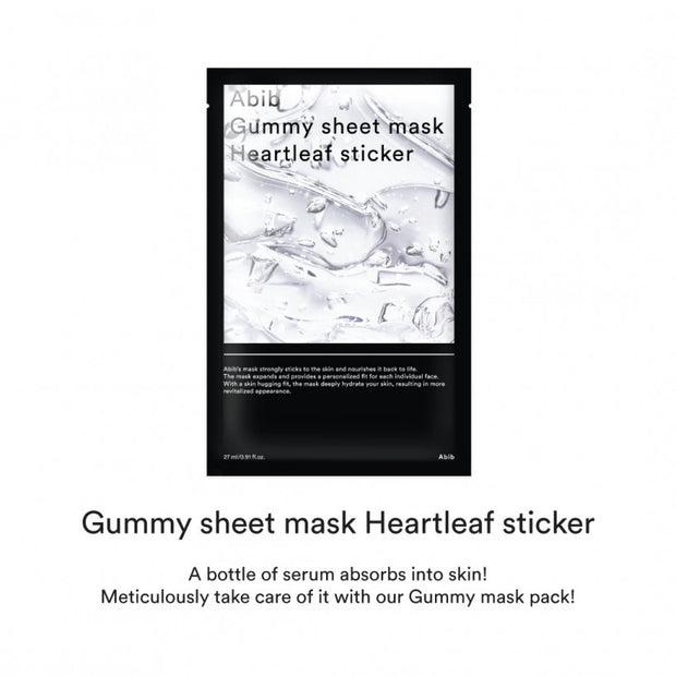 Gummy Sheet Mask Pack Heartleaf Sticker 10p