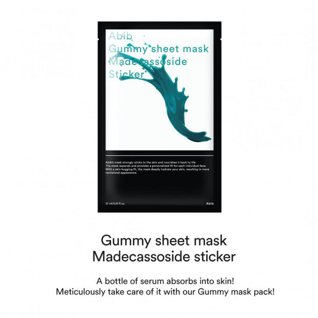 Gummy Sheet Mask Pack Madecassoside Sticker 10p