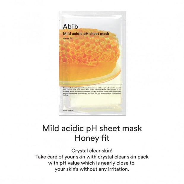 Mild Acidic pH Sheet Mask Honey Fit