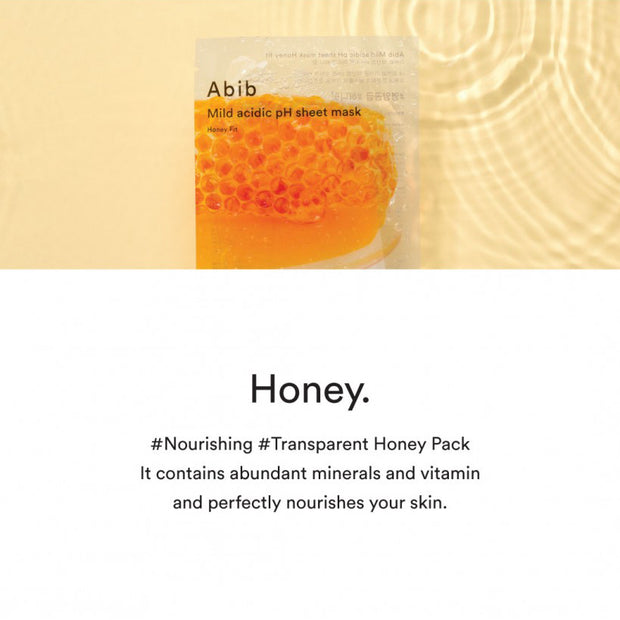 Mild Acidic pH Sheet Mask Honey Fit