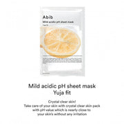 Mild Acidic pH Sheet Mask Pack Yuja Fit 10p