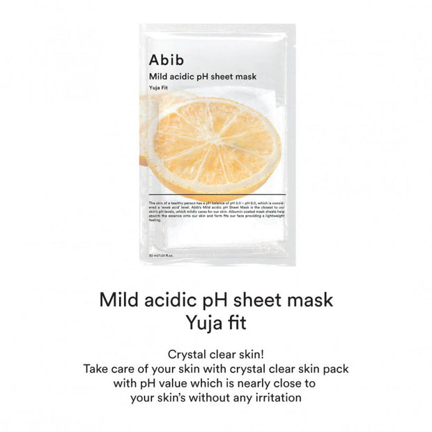 Mild Acidic pH Sheet Mask Pack Yuja Fit 10p