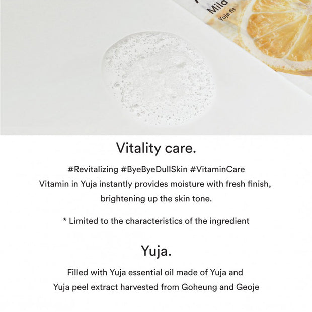 Mild Acidic pH Sheet Mask Pack Yuja Fit 10p