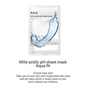 Mild Acidic pH Sheet Mask Pack Aqua Fit 10p