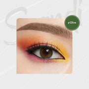model one eye close up