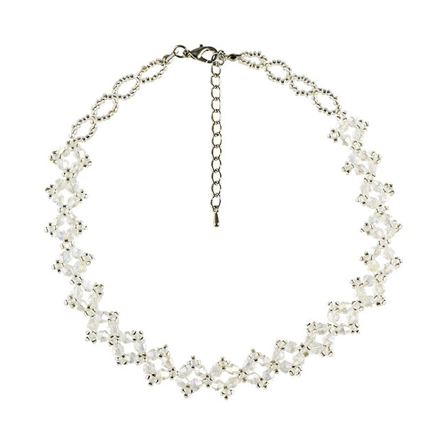 Rhinestone Bead Chocker Necklace