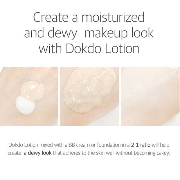 create a moisturised and dewy makeup look with dokdo lotion