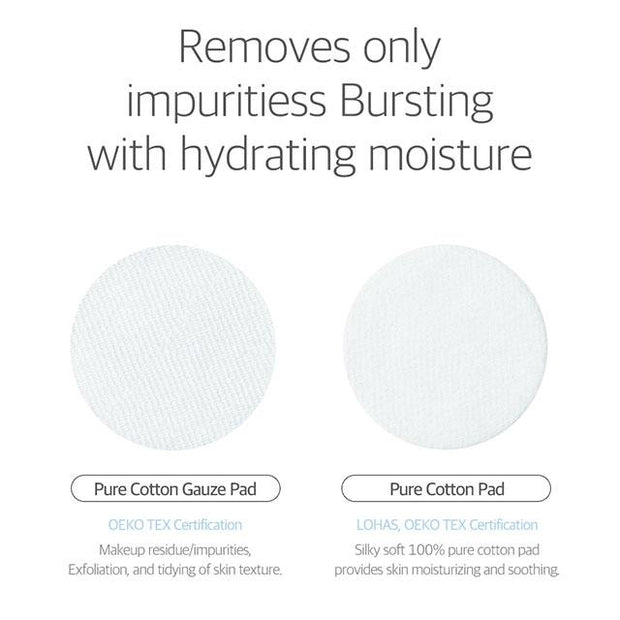 removes only impurities bursting with hydrating moisture