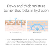 dewy and thick moisture barrier that locks in hydration